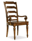 Tynecastle - Ladderback Arm Chair Set of 2 - Dark Brown