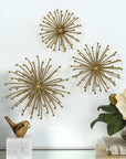 Aga - Gold Metal Wall Decor (Set of 3)