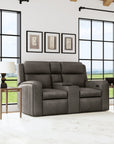 Wyatt - Power Reclining Loveseat With Console & Power Headrests & Lumbar