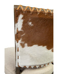 Lina - Chair - Leather And Linen Set of 2 - Light Brown