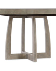 Affinity - 48" Round Pedestal Dining Table With 1-18" Leaf - Dark Gray
