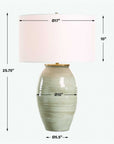 Amos - Ceramic Table Lamp - White