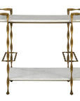 Vivian - Bar Cart - White / Gold