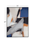 Denisa I Framed Canvas - Beige / Blue