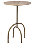 Jasper - Side Table - Beige / Gold