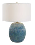 Elysia - Textured Table Lamp - Blue