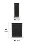 Waterfall - Drawer Chest - Black