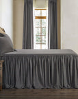 Luna - Full Washed Linen Bedspread Set Set of 3 - Slate