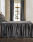 Luna - King Washed Linen Bedspread Set Set of 3 - Slate