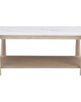 Horizons - Cocktail Table - White Oak / White Marble
