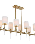 Awyr - 8 Light Linear Chandelier - Bronze