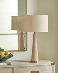 Perkins - Travertine Table Lamp - Brown