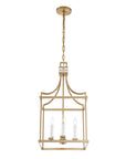 Montreal - 4 Light Brass Lantern Pendant - Gold