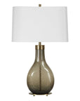 Shyla - Dark Glass Table Lamp - White