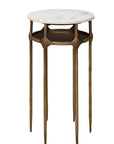 Moira - Side Table - White / Gold