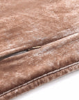 Stella - Full/Queen Faux Silk Velvet Double Box Stitch Quilt Set Set of 3 - Dusty Rose