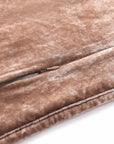 Stella - King Faux Silk Velvet Double Box Stitch Quilt Set (Set of 3) - Dusty Rose