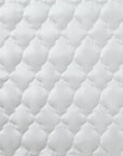 High Shine Satin - 21" x 34" Quatrefoil Quilt Pillow Sham Set Set of 2 - White