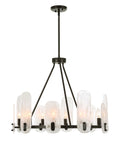 Ellipse - 10 Light Chandelier - Dark Bronze