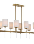 Awyr - 8 Light Linear Chandelier - Bronze