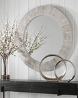 Repose - Round Mirror - Whitewash