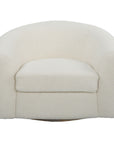Capra - Art Deco White Swivel Chair