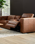 Austin - Power Reclining Loveseat With Console And Power Headrests - Chestnut