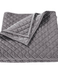 Velvet Diamond - Twin Quilt - Gray