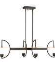 Kyoto - 4 Light Linear LED Chandelier - Black
