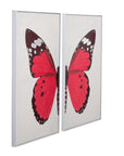 Butterfly Canvas Art Set of 2 - White
