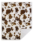 Campfire - Elsa Cowhide Campfire Sherpa Throw 6 Per Carton - Chocolate
