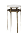 Moira - Side Table - White / Gold