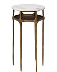 Moira - Side Table - White / Gold
