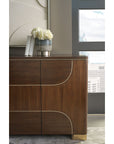 Melange - Contours Credenza - Dark Brown