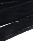 Stella - Full/Queen Faux Silk Velvet Double Box Stitch Quilt Set Set of 3 - Black