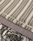 Lyla - Twin Reversible Floral Print Quilt Set (Set of 2) - White / Brown