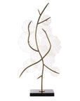 Glass - Garden Table Sculpture - Gold / White