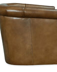 CC - Axton Swivel Leather Club Chair - Dark Brown