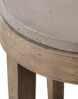 Deka - Round Side Table - Gray & Light Brown