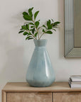 Flare Spire - Indoor-Outdoor Ceramic Vase - Blue