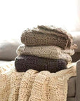 Chess Knit - Throw - Taupe