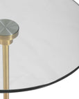 Portsmouth - Round Accent Table - Gold & White