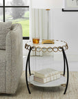 Chainlink - Marble Side Table - White