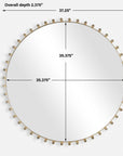 Avelyne - Round Mirror - Gold