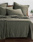 Cotton Canvas - King Stonewashed Coverlet Set Set of 3 - Duffle Bag