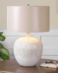 Georgios - Textured Ceramic Lamp - White