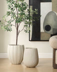 Ridgehaven - Textured Outdoor Planter - White