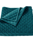 Velvet Diamond - King Quilt - Teal