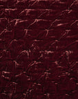 Stella - Twin Faux Silk Velvet Pintuck Quilt - Garnet Red