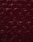Stella - Twin Faux Silk Velvet Pintuck Quilt - Garnet Red